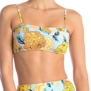 The Bikini Lab Spanish Bloom Lace Back Top Bandeau Style